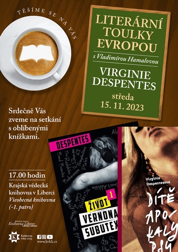 Plakát Literární toulky Evropou - Virginie Despentes