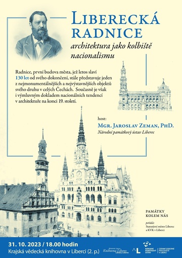 Plakát Liberecká radnice - architektura jako kolbiště nacionalismu