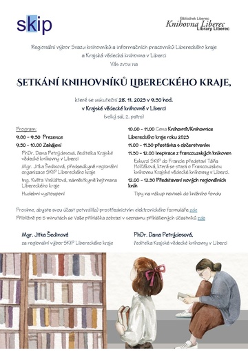 Plakát Setkání knihovníků Libereckého kraje