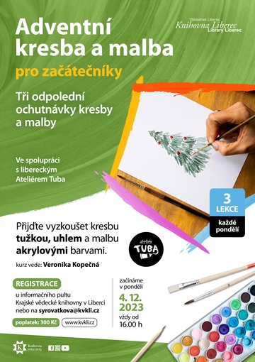 Plakát Adventní kresba a malba pro začátečníky