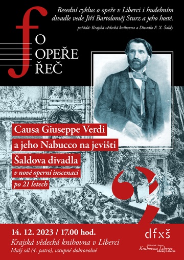 Plakát Causa Giuseppe Verdi a jeho opera NABUCCO