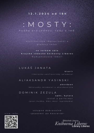 Plakát :MOSTY: Hudba pro jednou, tady a teď