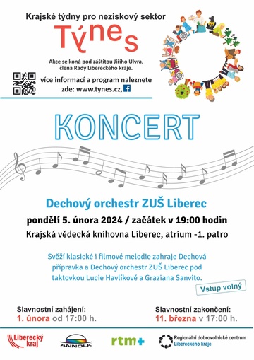 Plakát Koncert Dechového orchestru ZUŠ Liberec