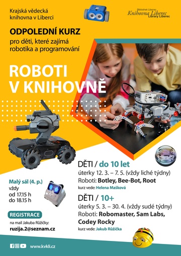 Plakát Roboti v knihovně