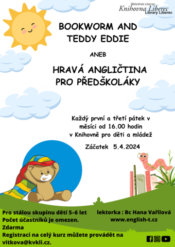 Plakát Bookworm and Teddy Eddie aneb Hravá angličtina pro předškoláky