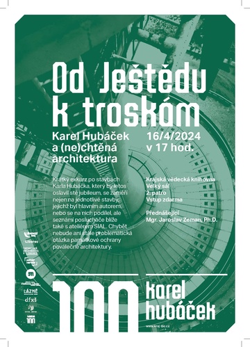 Plakát Od Ještědu k Troskám. Karel Hubáček a (ne)chtěná architektura