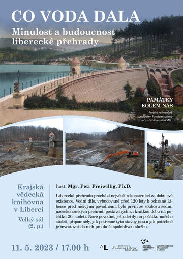 Plakát Co voda dala. Minulost a budoucnost liberecké přehrady