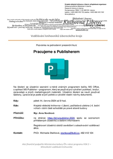 Plakát Pracujeme s Publisherem