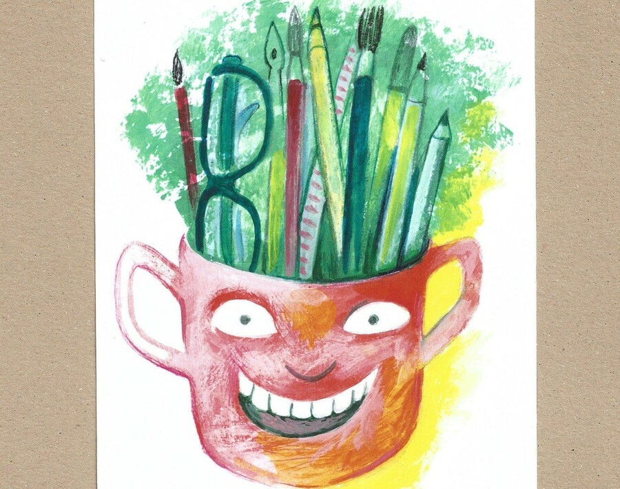 Plakát S radostí! - ilustrace Jiřího Fixla