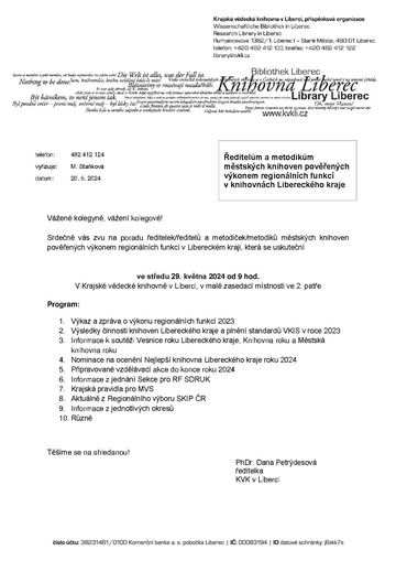 Plakát Porada ředitelů a metodiků knihoven pověřených regionální funkcí