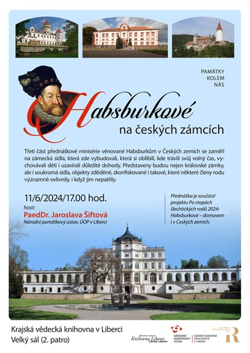 Plakát Habsburkové na českých zámcích