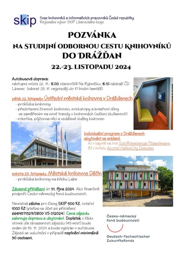 Plakát Studijní cesta do Drážďan