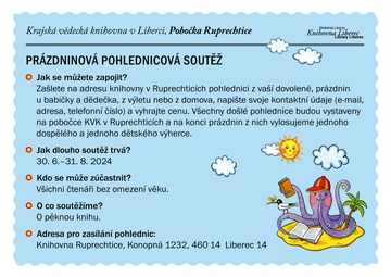 Plakát Prázdninová pohlednicová soutěž
