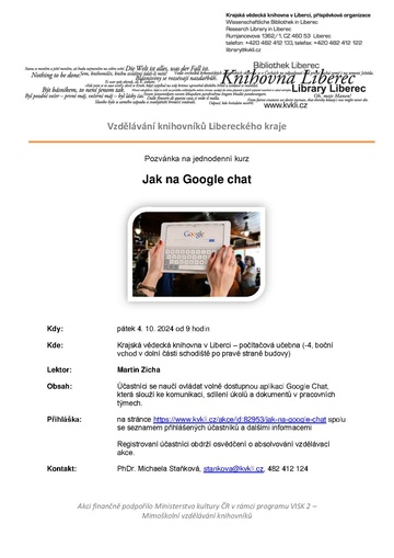 Plakát Jak na Google Chat