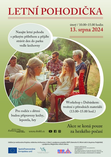 Plakát Letní pohodička u knihovny