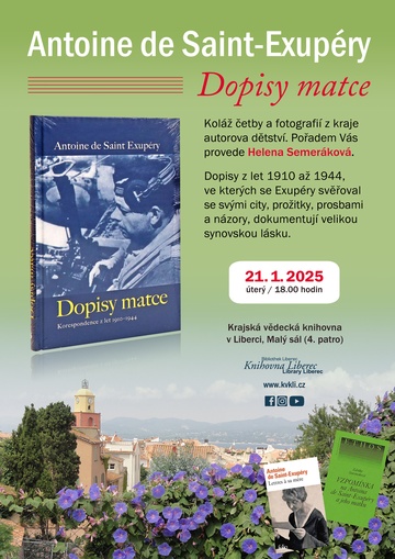 Plakát Antoine de Saint-Exupéry: Dopisy matce