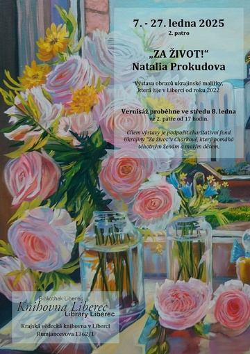 Plakát ZA ŽIVOT! Natalia Prokudova - Výstava ukrajinské malířky