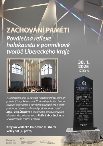 Plakát  Pomníky holocaustu v Libereckém kraji