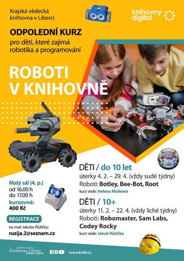 Plakát Roboti v knihovně