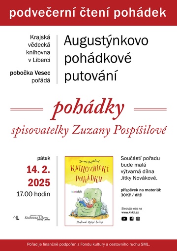 Plakát Podvečerní čtení pohádek: knihovnické