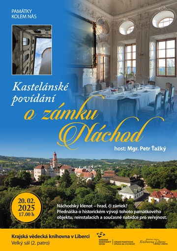 Plakát Kastelánské povídání o zámku Náchod