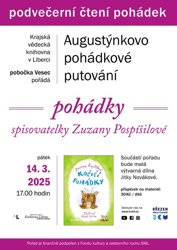 Plakát Podvečerní čtení pohádek: Kočíčí 