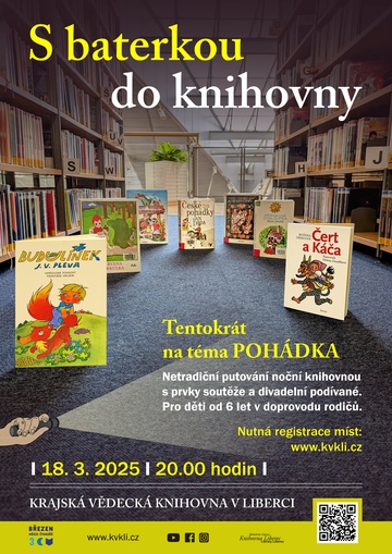 Plakát S baterkou do knihovny
