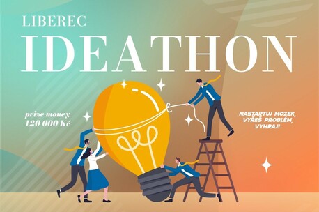 Plakát Ideathon a Knihovna Liberec