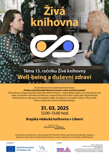 Plakát Živá knihovna: Well-being a duševní zdraví
