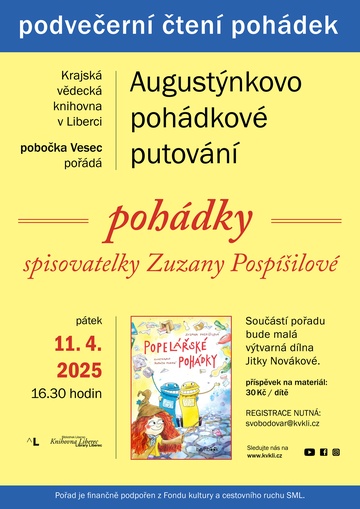 Plakát Podvečerní čtení pohádek: Popelářské