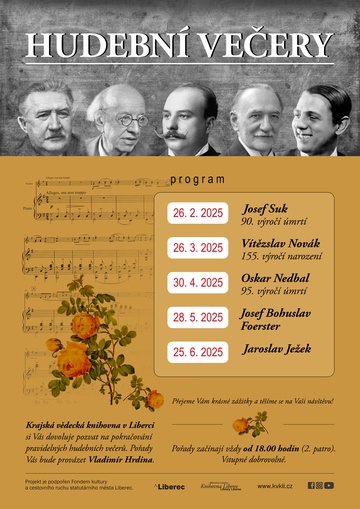 Plakát Hudební večer: Oskar Nedbal 