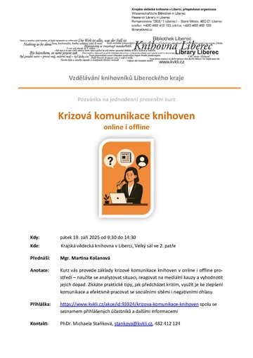 Plakát Krizová komunikace knihoven