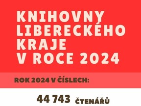 Knihovny Libereckého kraje v číslech v roce 2024
