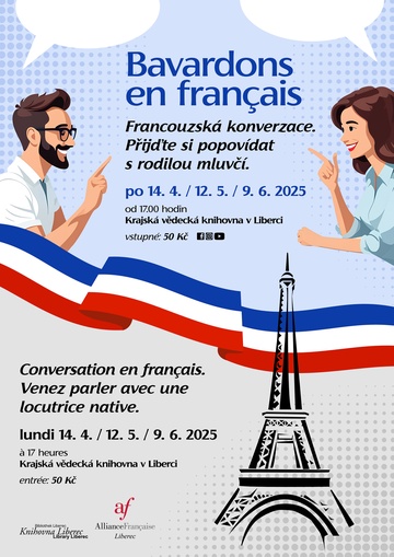Plakát Bavardons en français - francouzská konverzace