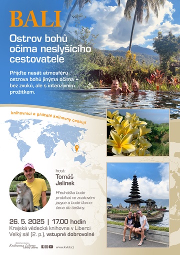 Plakát Bali – ostrov bohů očima neslyšícího cestovatele