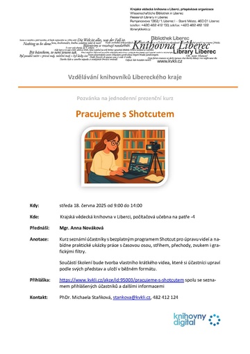 Plakát Pracujeme s Shotcutem