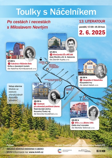 Plakát Literatour No. 13: Toulky s Náčelníkem
