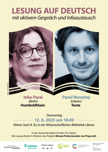 Plakát Lesung auf Deutsch mit gemeinsamer Diskussion