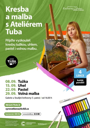 Plakát Kresba a malba s Ateliérem Tuba