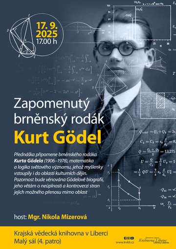 Plakát Zapomenutý brněnský rodák Kurt Gödel