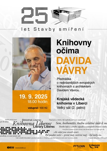 Plakát Knihovny očima Davida Vávry