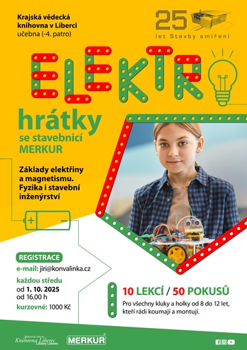 Plakát Elektrohrátky se stavebnicí MERKUR