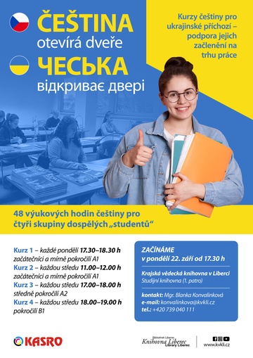 Plakát Čeština otevírá dveře