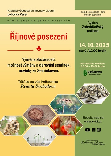 Plakát Zahradkářský potlach: říjnové posezení