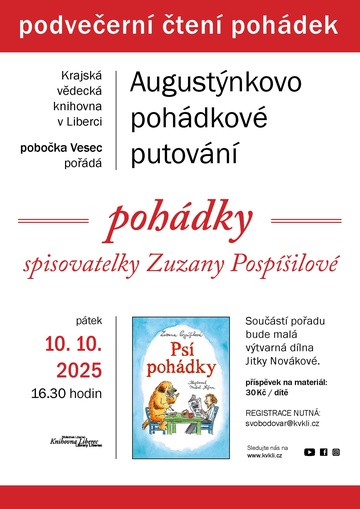 Plakát Podvečerní čtení pohádek: Psí pohádky
