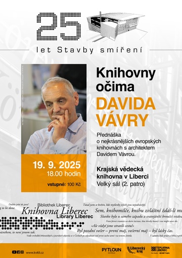 Plakát Knihovny očima Davida Vávry