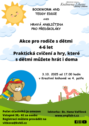 Plakát Bookworm and Teddy Eddie aneb Hravá angličtina pro předškoláky