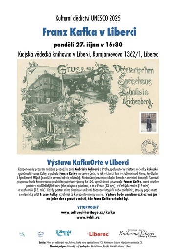 Plakát KafkaOrte: Franz Kafka v Liberci