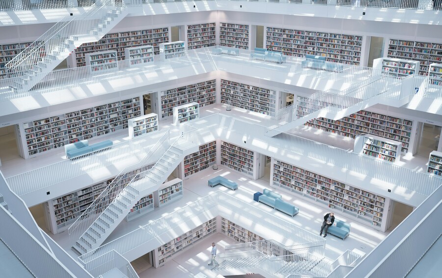 Plakát Knihovna pro 21. století očima studentů Fakulty architektury